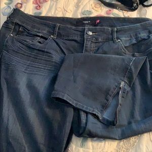 Torrid ankle jeans with zip side legs